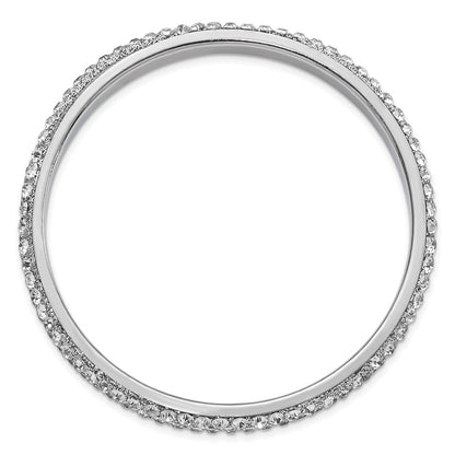 Fashion 1928 Jewelry Silver-Tone Clear Crystal Slip-On Bangle Bracelet