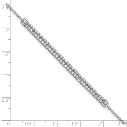 14k White Gold 1 Ct. Lab Grown Diamond VS/SI+ G+ 6.5 inch with 1 inch extention Bracelet
