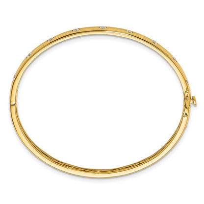 14k Yellow Gold 3/4 Ct. Lab Grown Diamond VS/SI+ G+ Bangle Bracelet