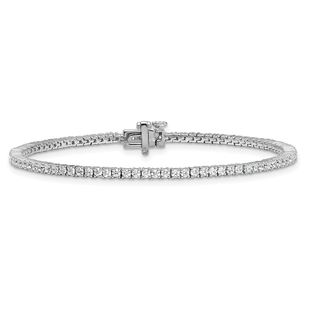 14k White Gold 2 Ct. Lab Grown Diamond VS/SI+ G+ Tennis Bracelet