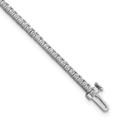 14K White Gold 2 Carat Lab Grown Diamond Vs+ F+ Complete Tennis Bracelet