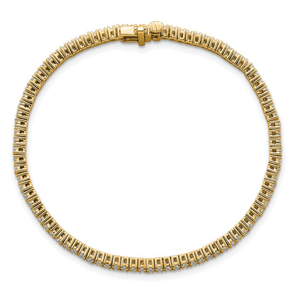 14k Yellow Gold 2 Ct. Lab Grown Diamond VS+ F+ Tennis Bracelet