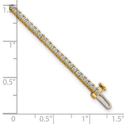 14k Yellow Gold 2 Ct. Lab Grown Diamond VS+ F+ Tennis Bracelet