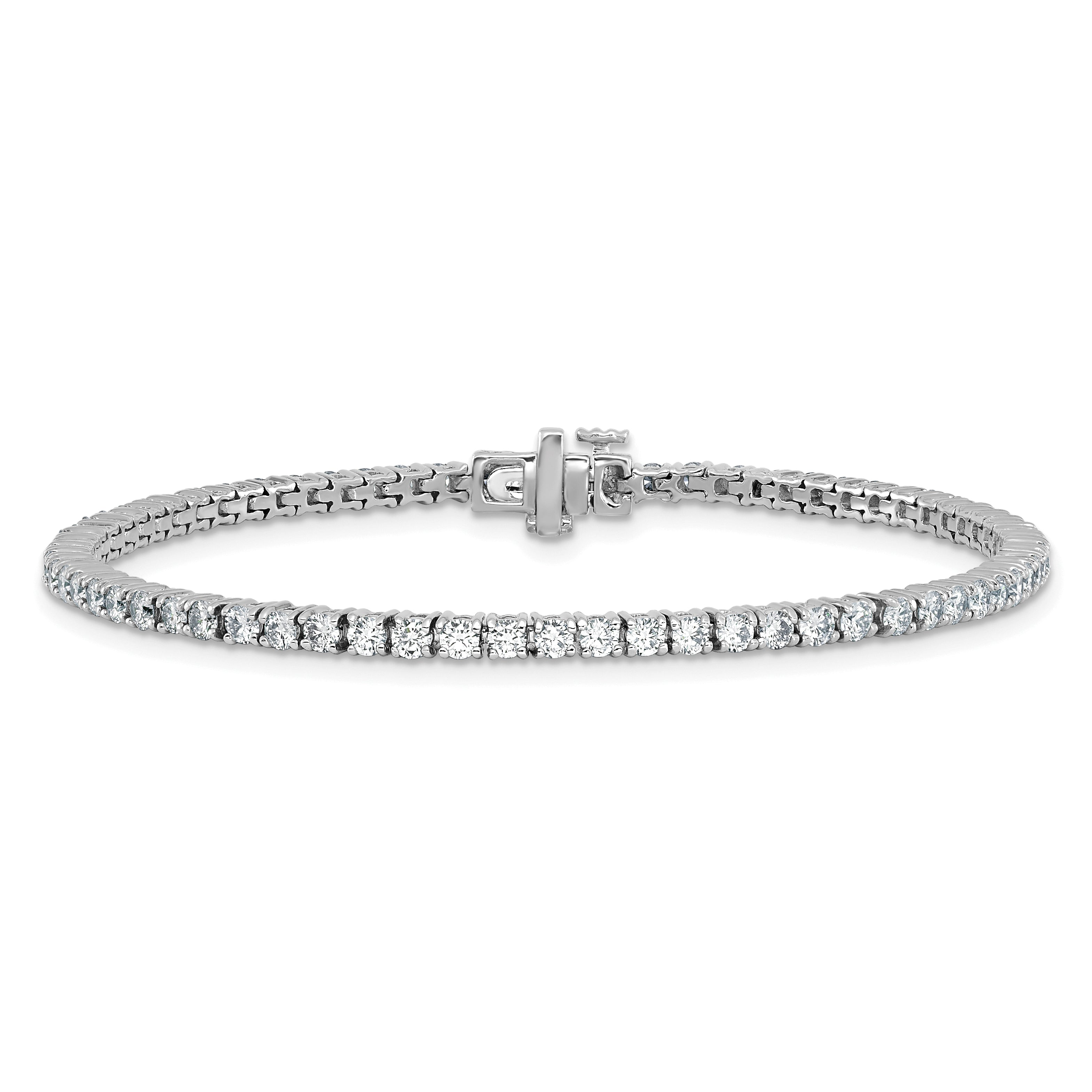 14k White Gold 2 3/4 Ct. Lab Grown Diamond VS/SI+ G+ Tennis Bracelet