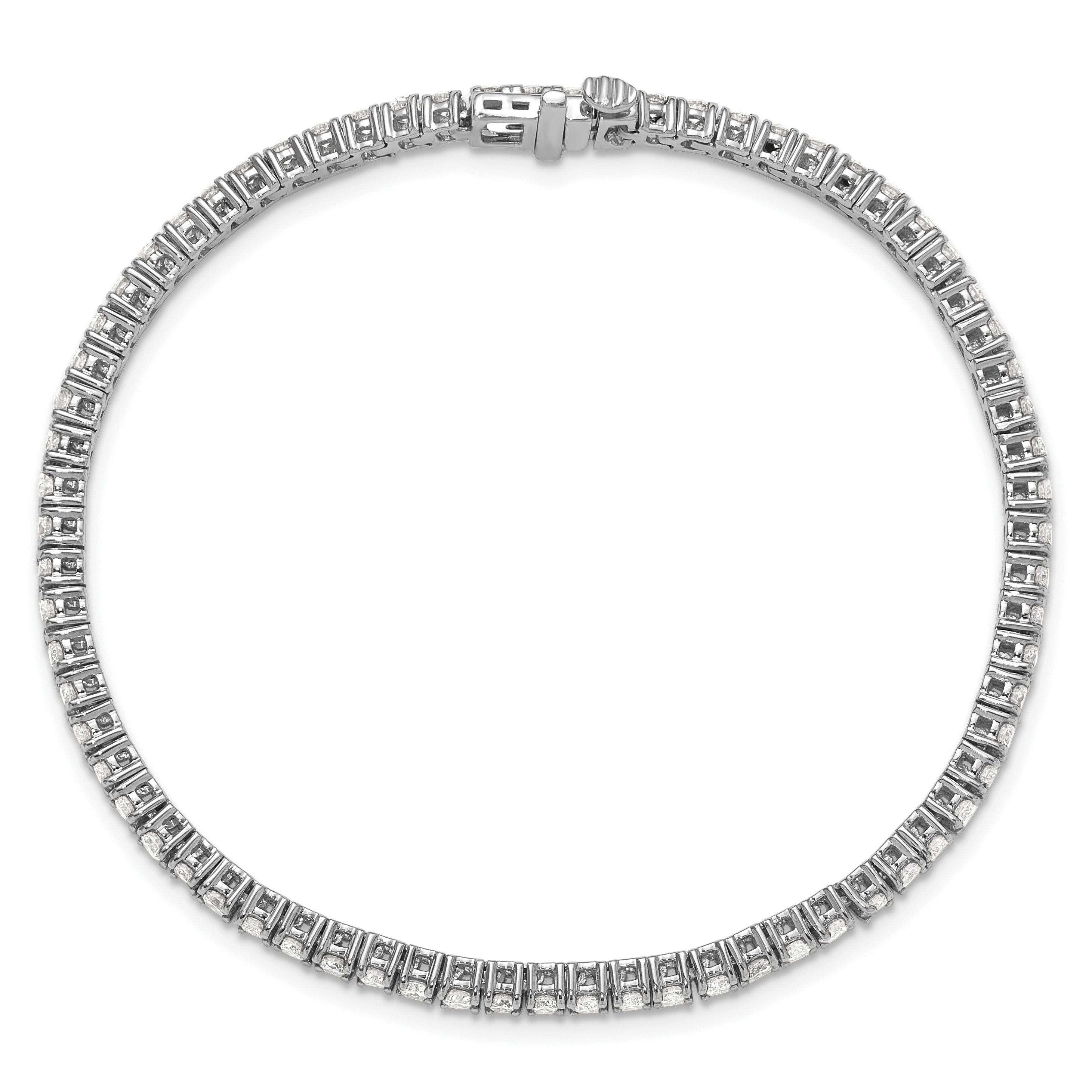 14k White Gold 2 3/4 Ct. Lab Grown Diamond VS/SI+ G+ Tennis Bracelet