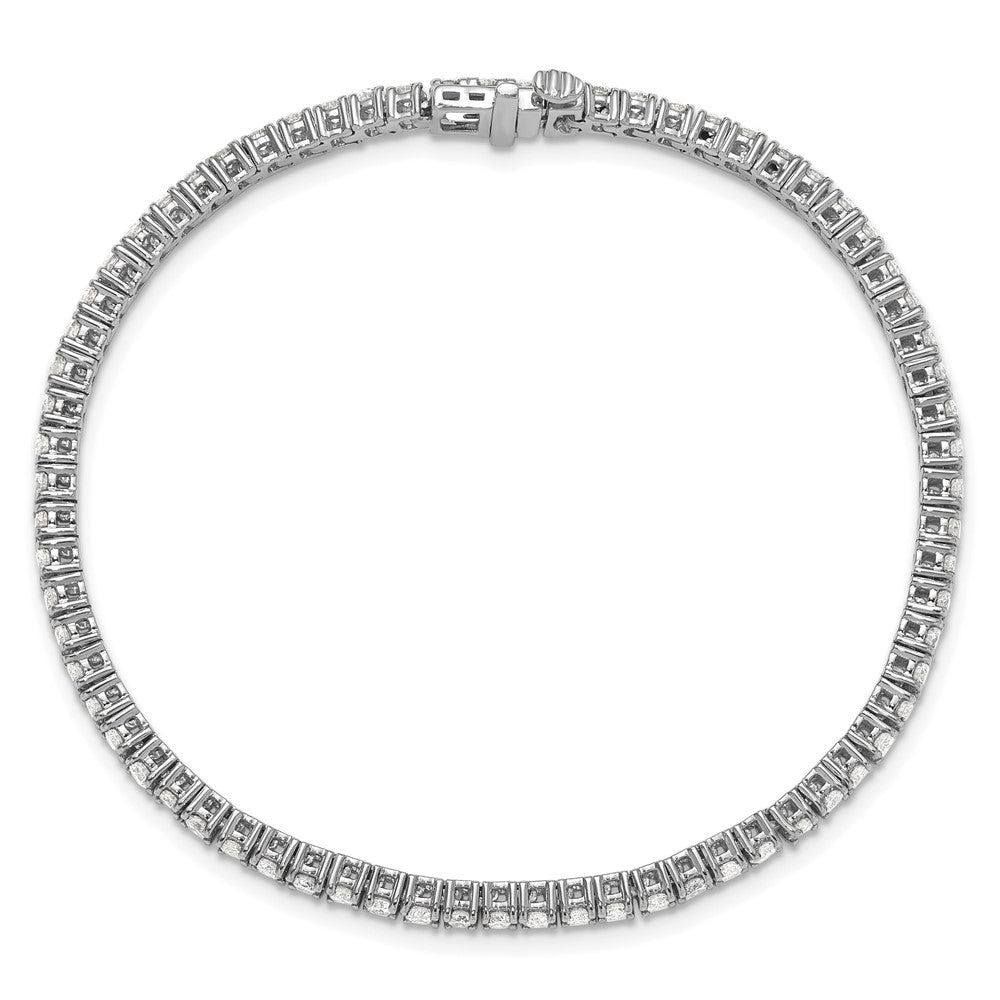 14k White Gold 3 Ct. Lab Grown Diamond VS/SI+ G+ Tennis Bracelet 7 Inch