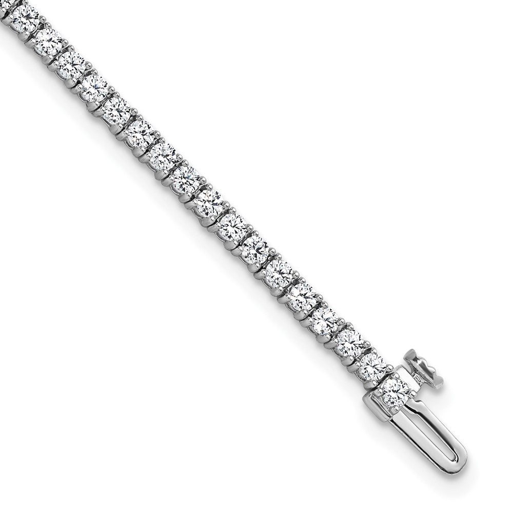 14k White Gold 3 Ct. Lab Grown Diamond VS/SI+ G+ Tennis Bracelet 7 Inch