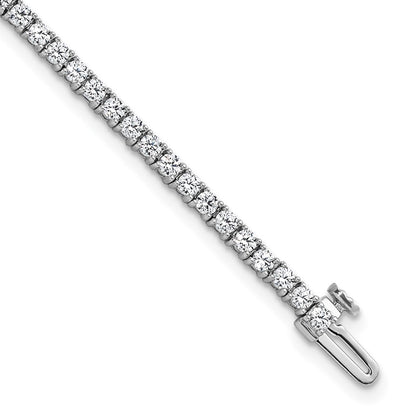 14k White Gold 3 Ct. Lab Grown Diamond VS/SI+ G+ Tennis Bracelet 7 Inch