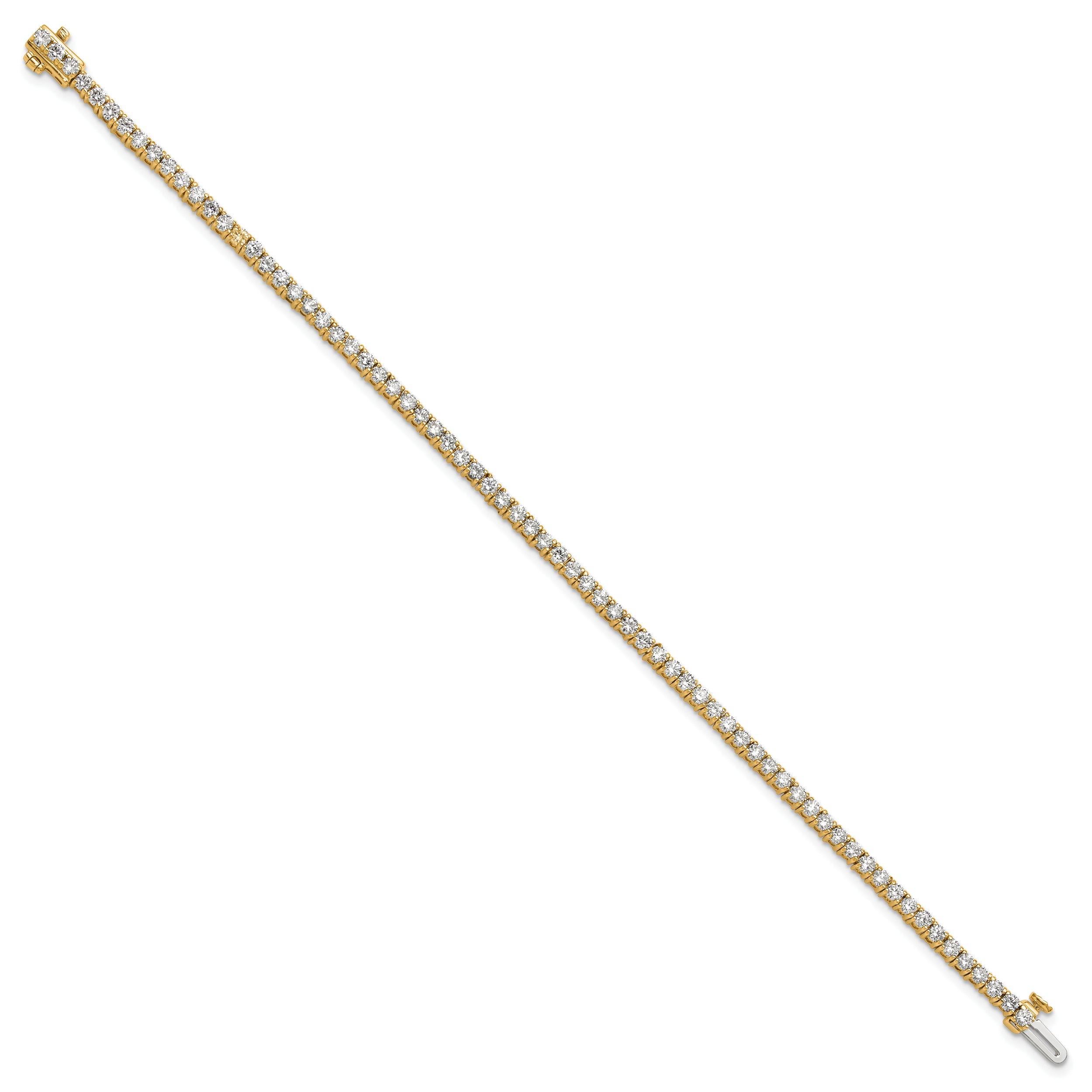 14k Yellow Gold 2 3/4 Ct. Lab Grown Diamond VS/SI+ G+ Tennis Bracelet