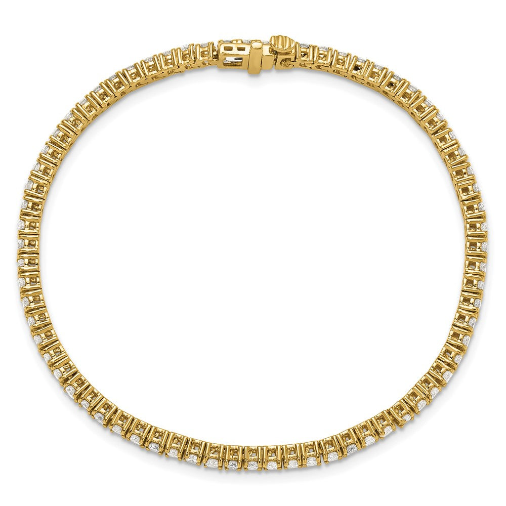 14k Yellow Gold 2 3/4 Ct. Lab Grown Diamond VS/SI+ G+ Tennis Bracelet