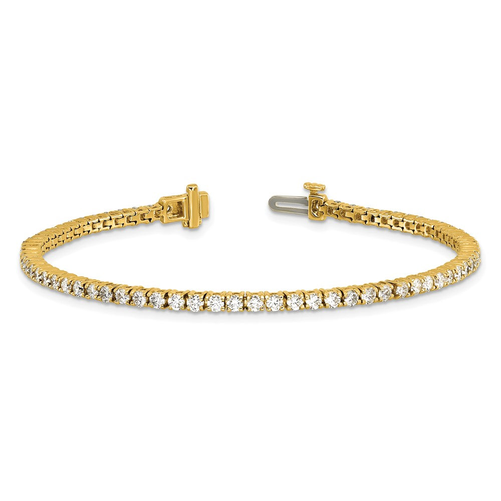 14k Yellow Gold 2 3/4 Ct. Lab Grown Diamond VS/SI+ G+ Tennis Bracelet
