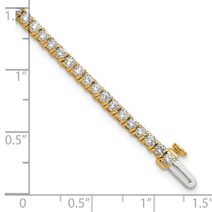 14k Yellow Gold 2 3/4 Ct. Lab Grown Diamond VS/SI+ G+ Tennis Bracelet