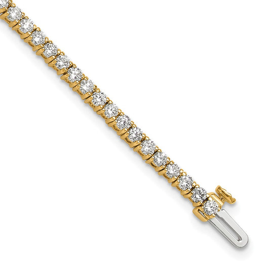14k Yellow Gold 2 3/4 Ct. Lab Grown Diamond VS/SI+ G+ Tennis Bracelet
