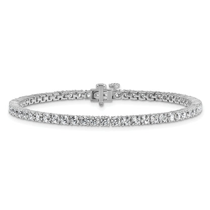14k White Gold 5 Ct. Lab Grown Diamond VS/SI+ G+ Tennis Bracelet