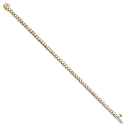 14k Yellow Gold 5 Ct. Lab Grown Diamond VS/SI+ G+ Tennis Bracelet