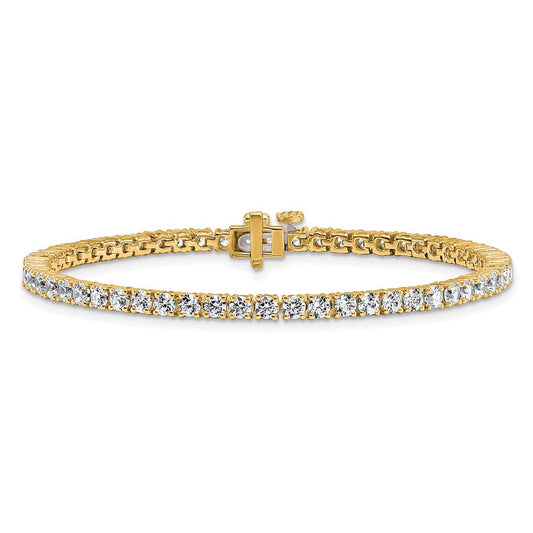 14k Yellow Gold 5 Ct. Lab Grown Diamond VS/SI+ G+ Complete Tennis Bracelet