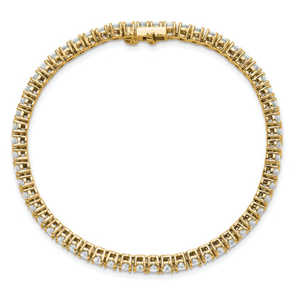 14k Yellow Gold 5 Ct. Lab Grown Diamond VS/SI+ G+ Tennis Bracelet