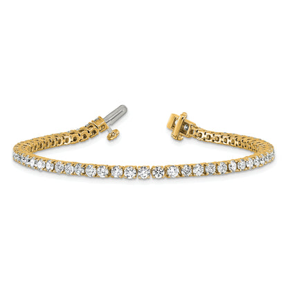 14k Yellow Gold 5 Ct. Lab Grown Diamond VS/SI+ G+ Tennis Bracelet