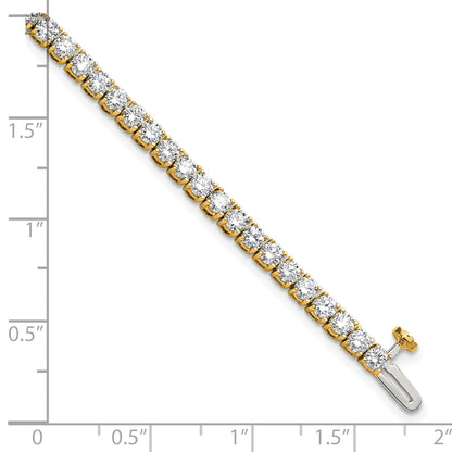 14k Yellow Gold 5 Ct. Lab Grown Diamond VS/SI+ G+ Tennis Bracelet