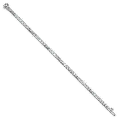 14k White Gold 7 Ct. Lab Grown Diamond VS/SI+ G+ Tennis Bracelet