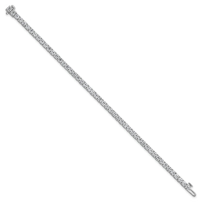 14K White Gold 7 Carat Lab Grown Diamond Vs+ F+ Complete Tennis Bracelet