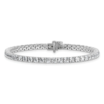 14k White Gold 7 Ct. Lab Grown Diamond VS/SI+ G+ Tennis Bracelet
