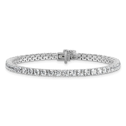 14K White Gold 7 Carat Lab Grown Diamond Vs+ F+ Complete Tennis Bracelet