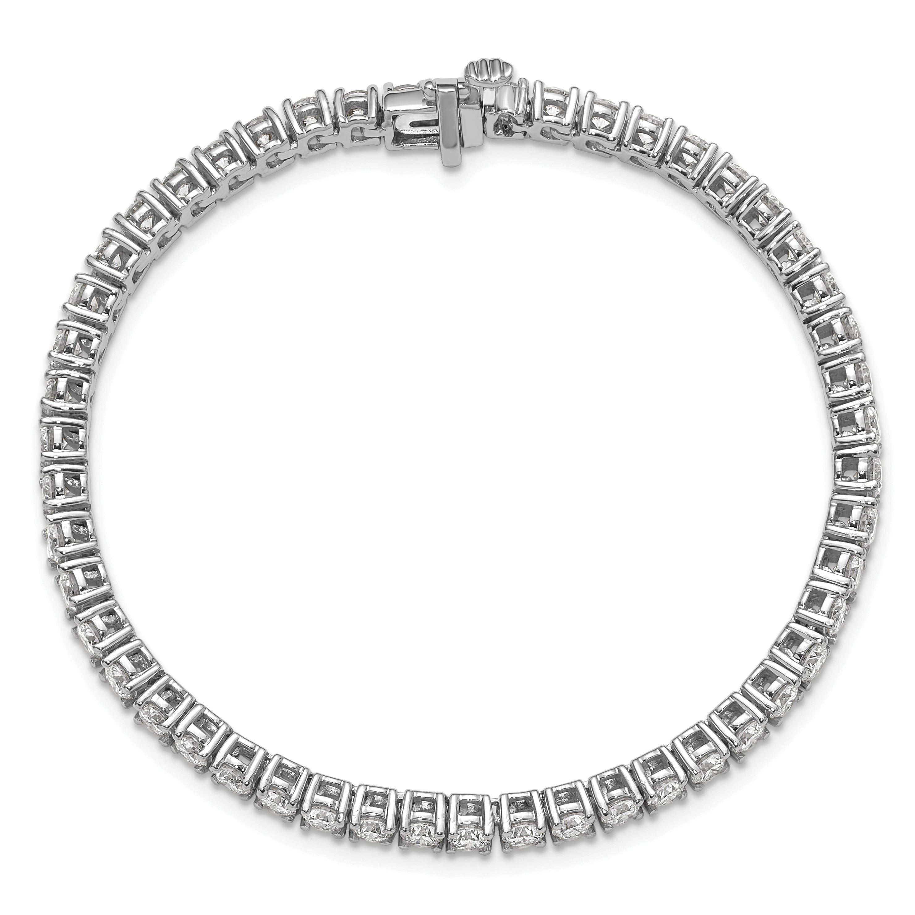 14k White Gold 7 Ct. Lab Grown Diamond VS/SI+ G+ Tennis Bracelet