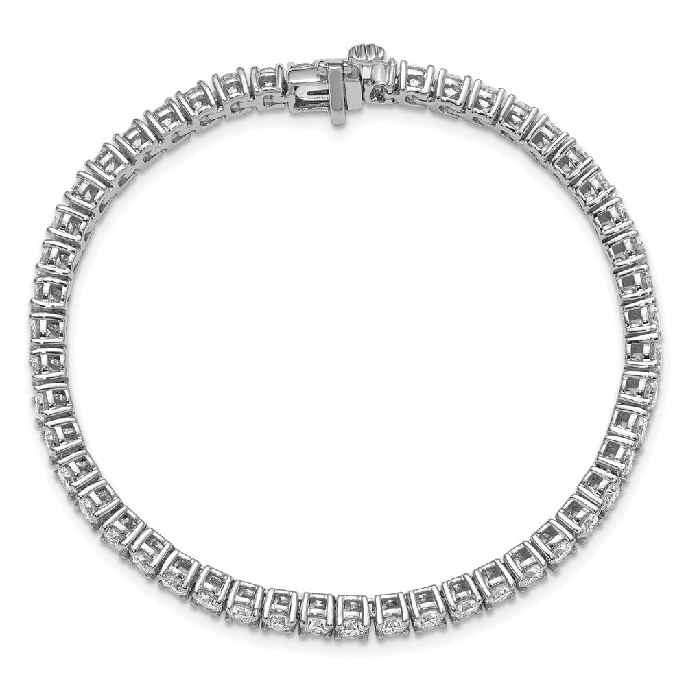 14K White Gold 7 Carat Lab Grown Diamond Vs+ F+ Complete Tennis Bracelet