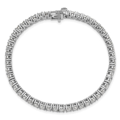 14K White Gold 7 Carat Lab Grown Diamond Vs+ F+ Complete Tennis Bracelet