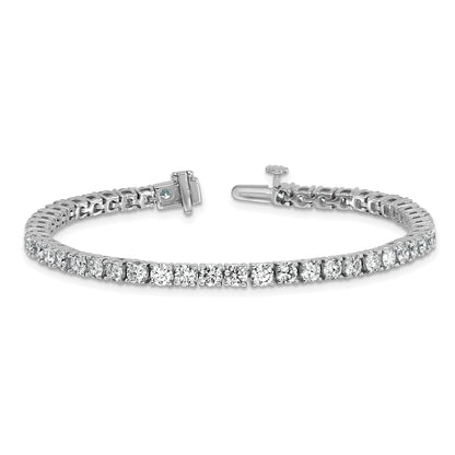 14k White Gold 7 Ct. Lab Grown Diamond VS/SI+ G+ Tennis Bracelet