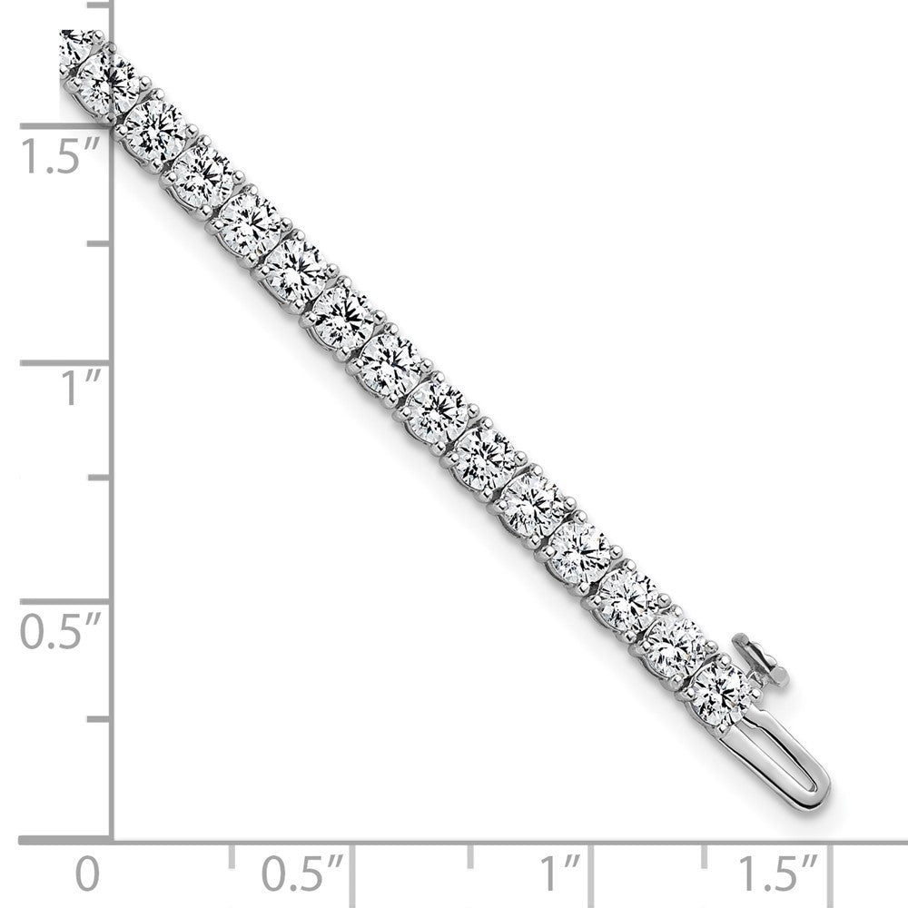 14K White Gold 7 Carat Lab Grown Diamond Vs+ F+ Complete Tennis Bracelet