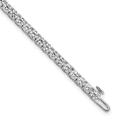 14K White Gold 7 Carat Lab Grown Diamond Vs+ F+ Complete Tennis Bracelet