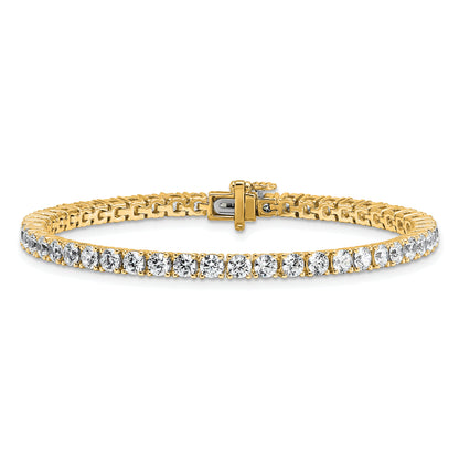14k Yellow Gold 7 Ct. Lab Grown Diamond VS/SI+ G+ Tennis Bracelet