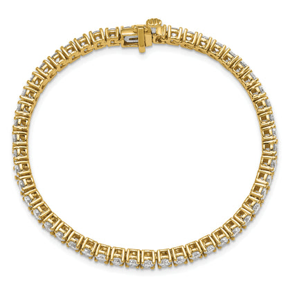 14k Yellow Gold 7 Ct. Lab Grown Diamond VS/SI+ G+ Tennis Bracelet