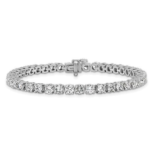 14k White Gold  9 Ct. Lab Grown Diamond VS/SI+ G+ Complete Tennis Bracelet