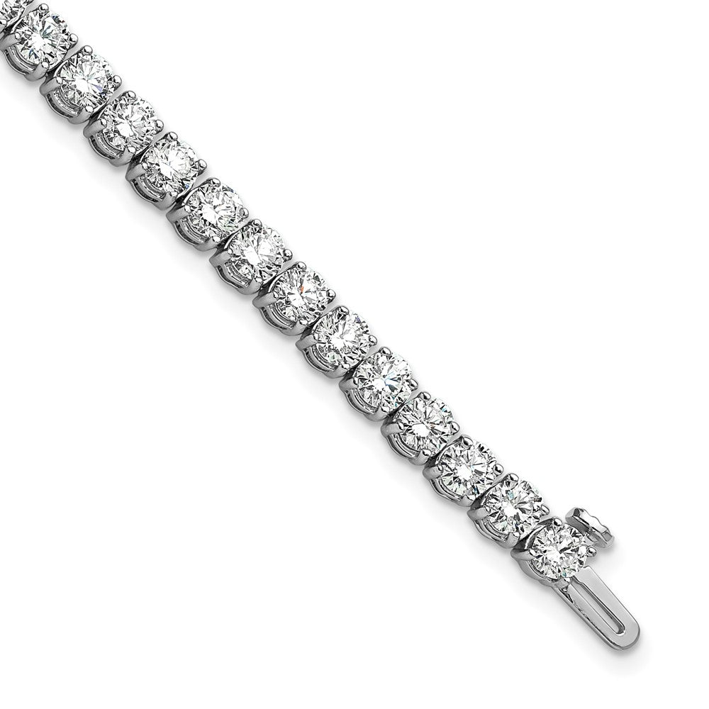 14K White Gold 9 Carat Lab Grown Diamond Vs+ F+ Complete Tennis Bracelet