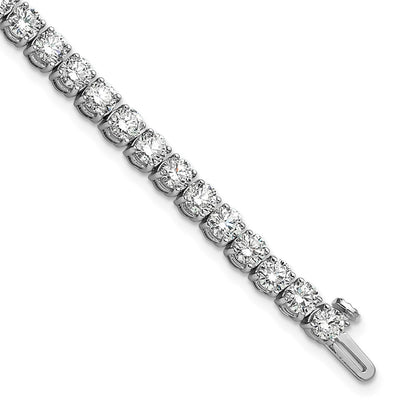 14K White Gold 9 Carat Lab Grown Diamond Vs+ F+ Complete Tennis Bracelet
