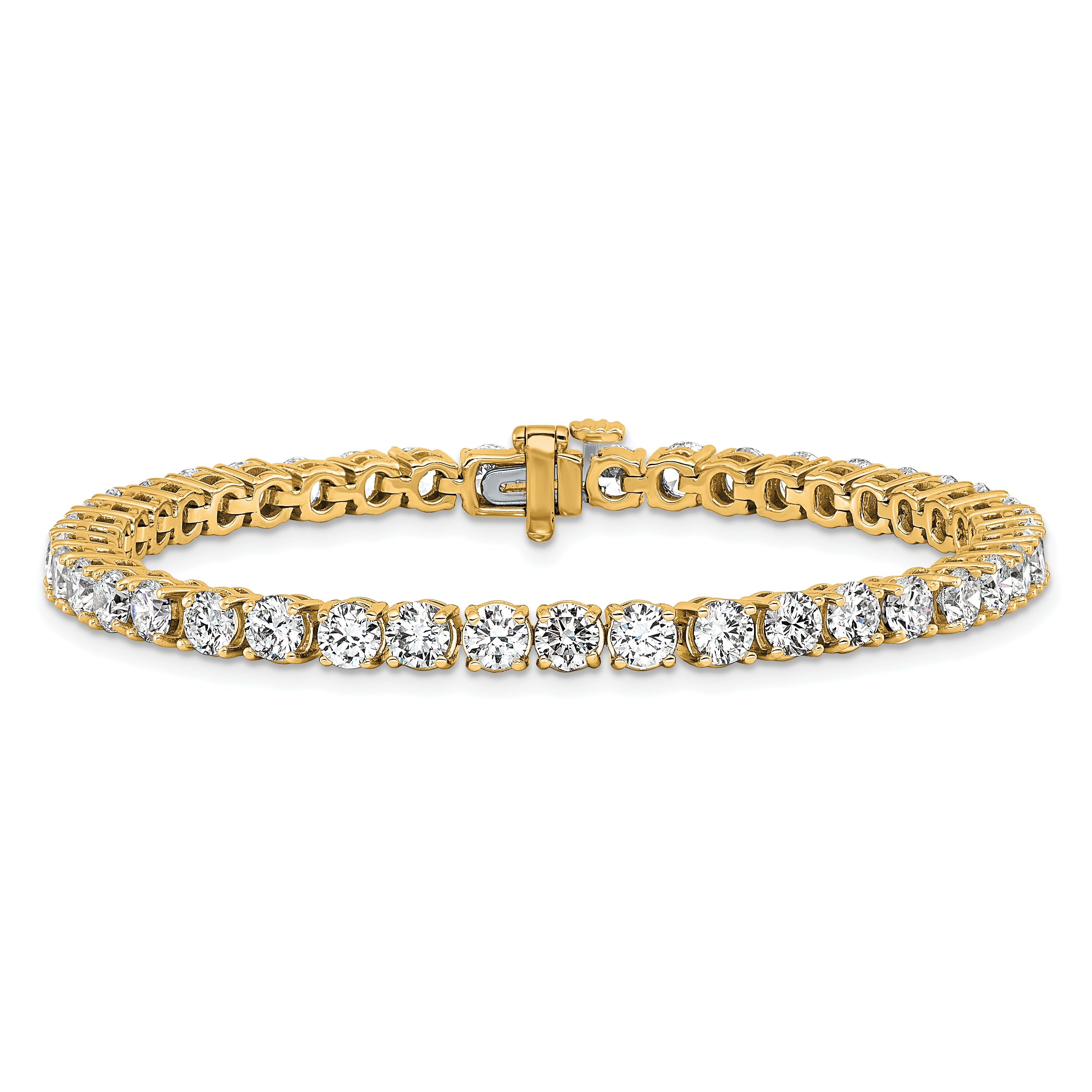 14k Yellow Gold 9 Ct. Lab Grown Diamond VS/SI+ G+ Tennis Bracelet