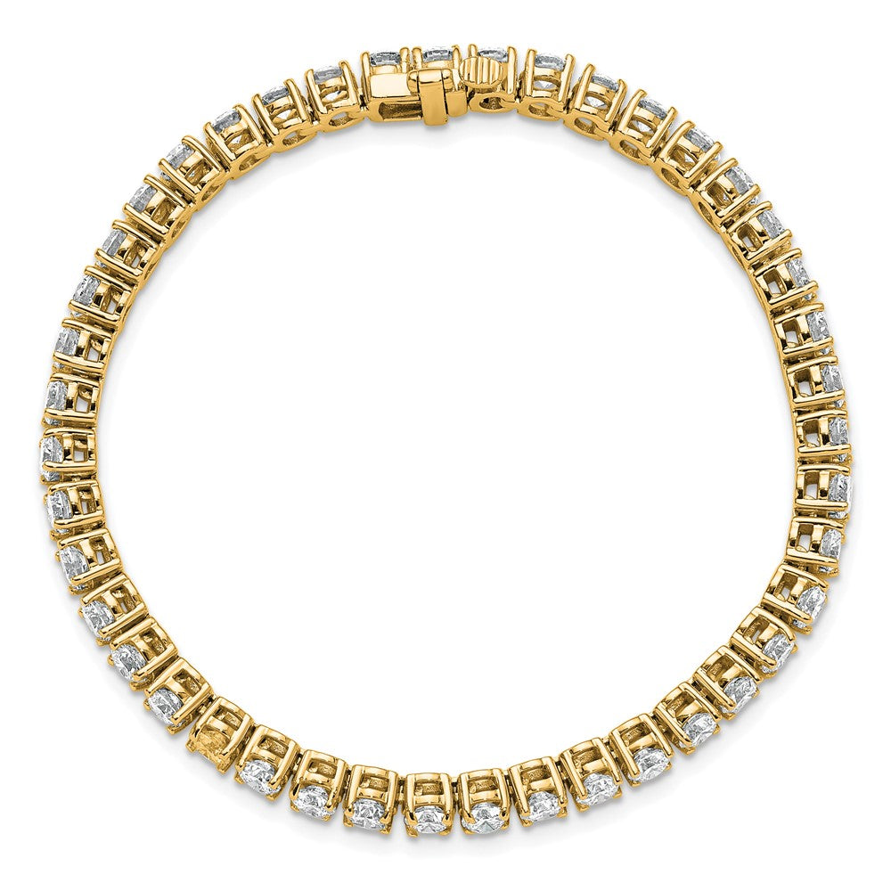14K Yellow Gold 9 Carat Lab Grown Diamond Vs+ F+ Complete Tennis Bracelet