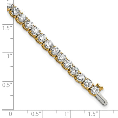 14K Yellow Gold 9 Carat Lab Grown Diamond Vs+ F+ Complete Tennis Bracelet
