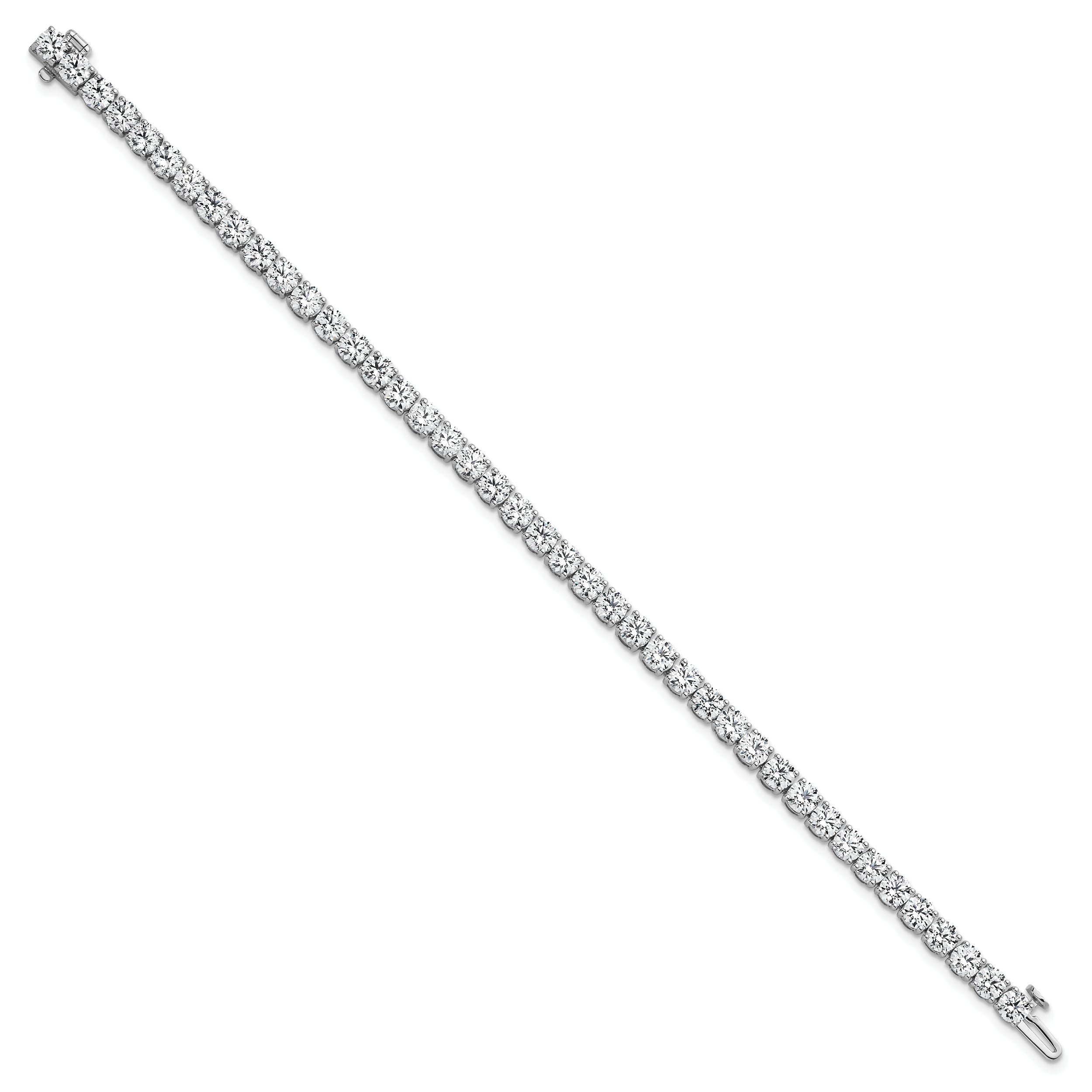 14k White Gold 10 Ct. Lab Grown Diamond VS/SI+ G+ Tennis Bracelet