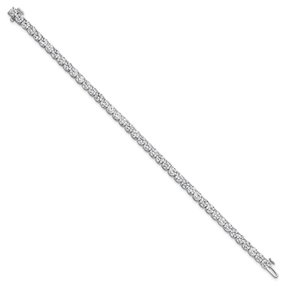 14K White Gold 10 Carat Lab Grown Diamond Vs+ F+ Complete Tennis Bracelet