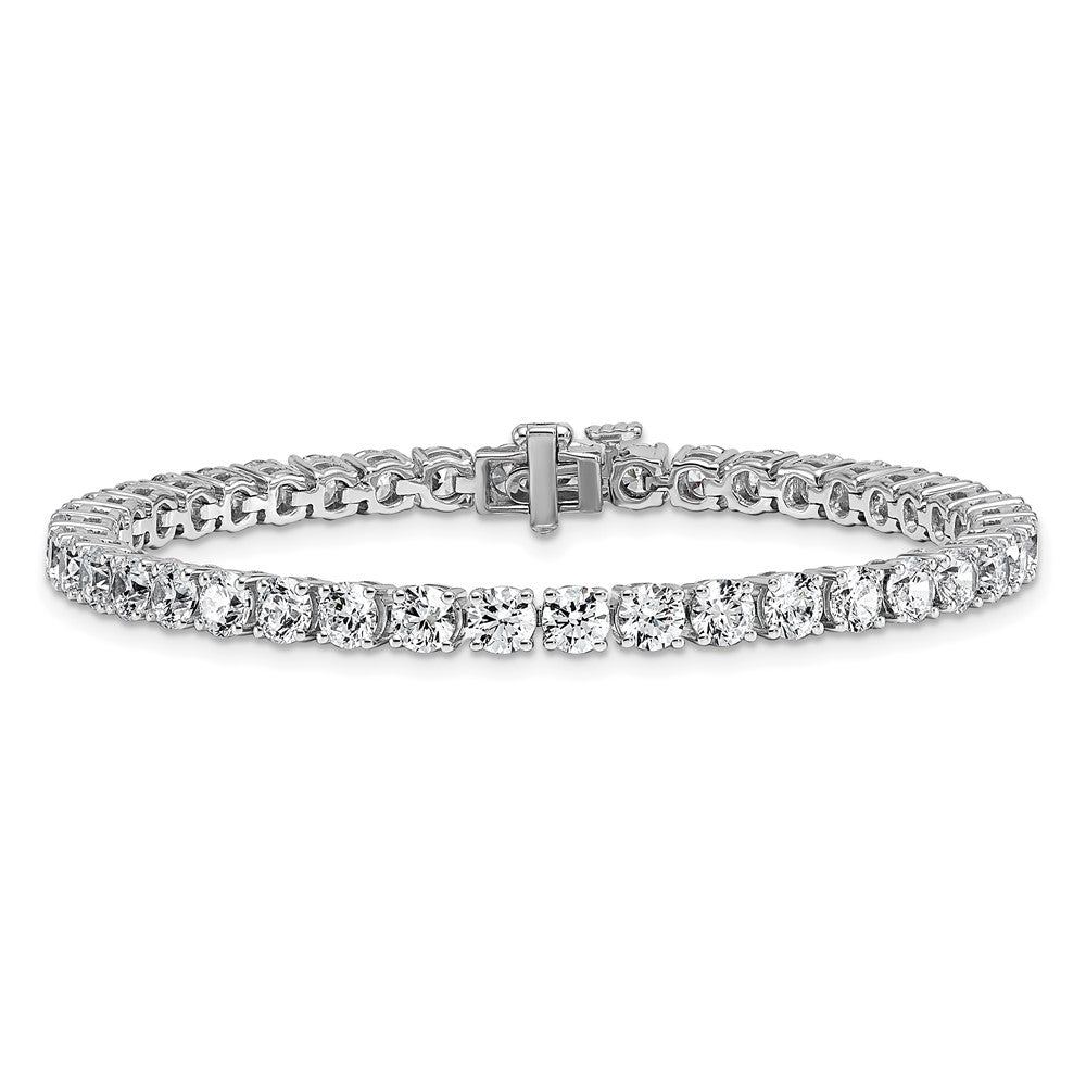 14K White Gold 10 Carat Lab Grown Diamond Vs+ F+ Complete Tennis Bracelet
