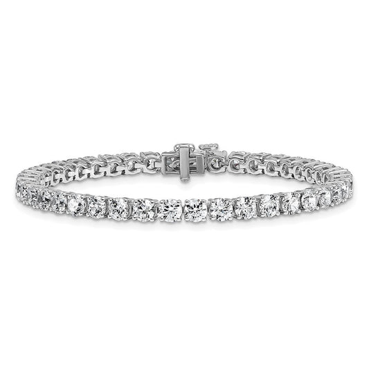 14k White Gold  10 Ct. Lab Grown Diamond VS/SI+ G+ Tennis Bracelet