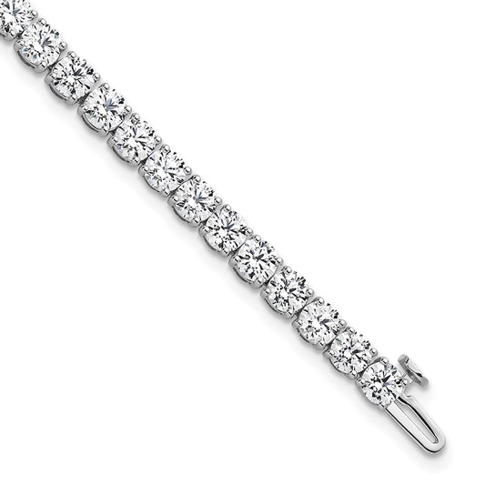 14K White Gold 10 Carat Lab Grown Diamond Vs+ F+ Complete Tennis Bracelet