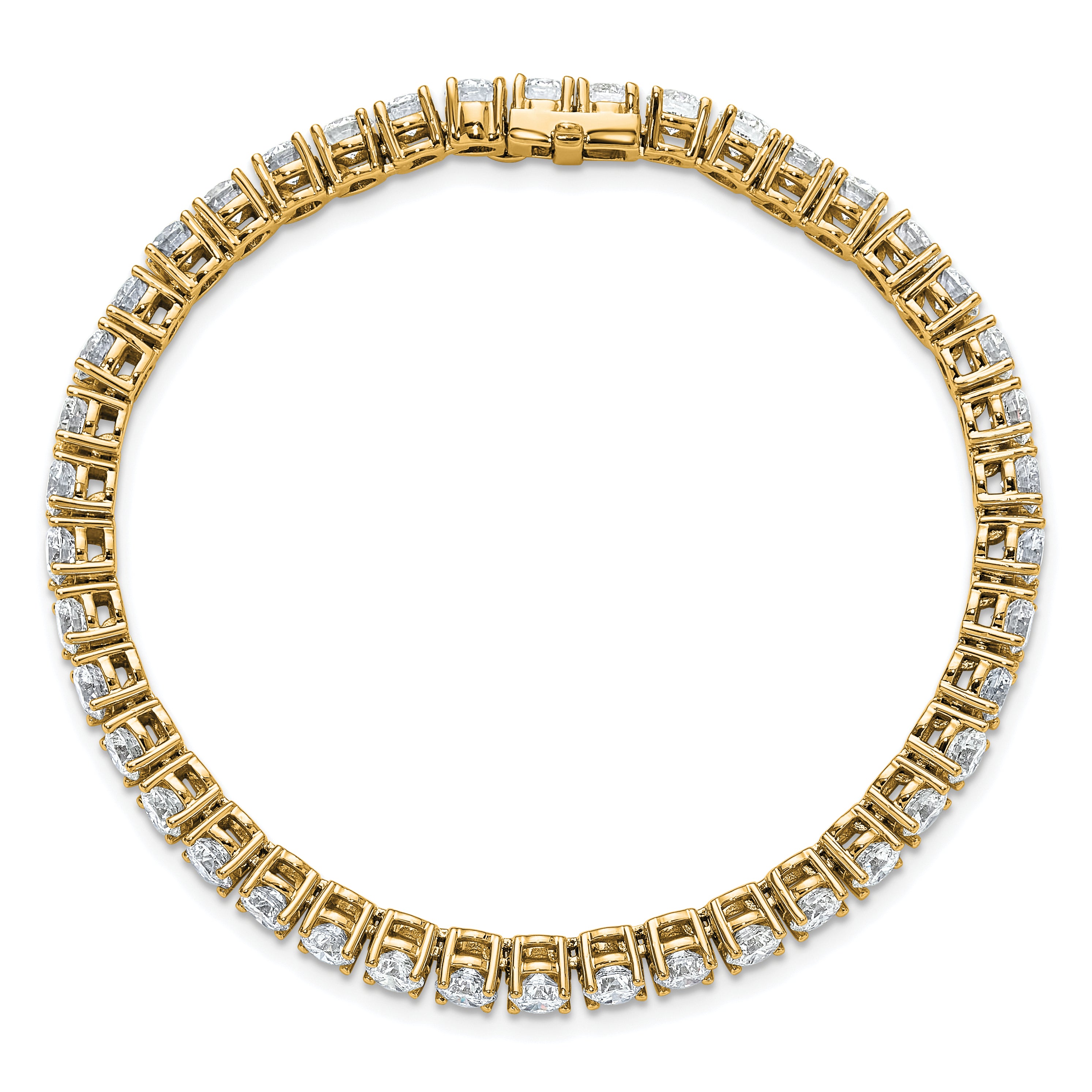 14k Yellow Gold 10 Ct. Lab Grown Diamond VS/SI+ G+ Tennis Bracelet