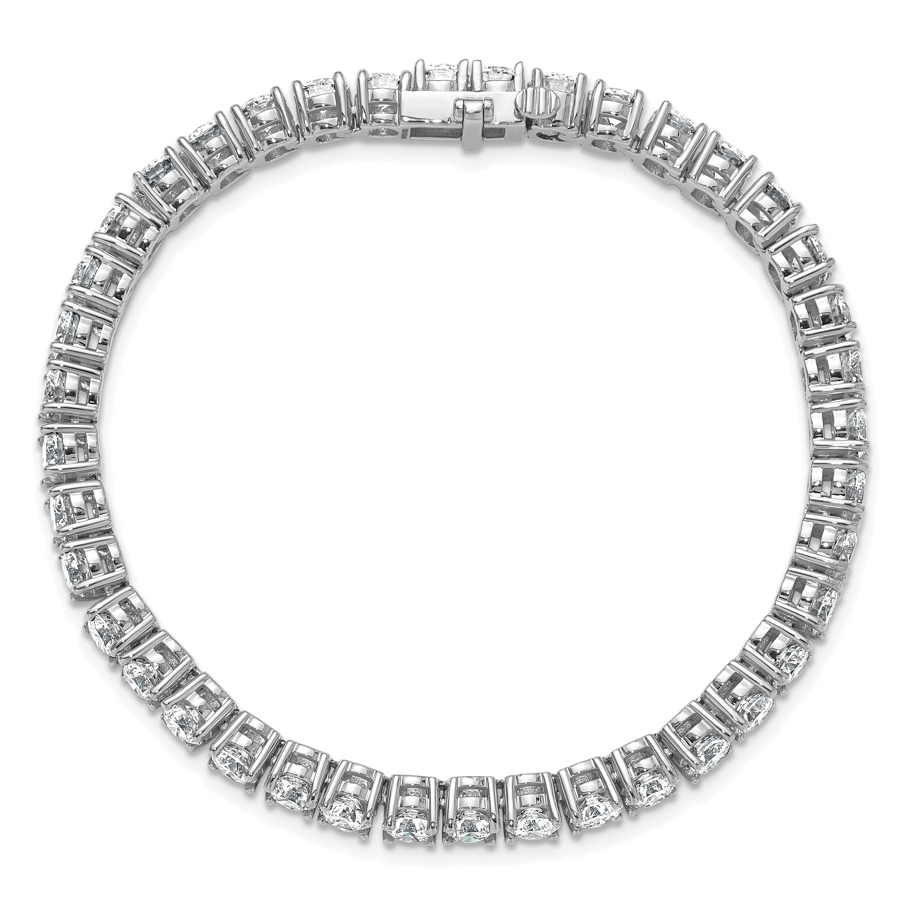 14k White Gold 12 1/2 Ct. Lab Grown Diamond VS/SI+ G+ Tennis Bracelet