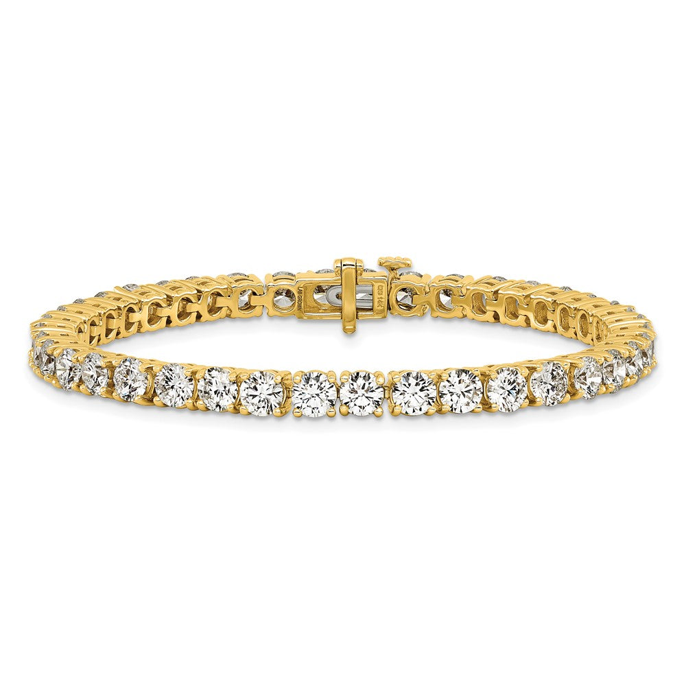 14k Yellow Gold 12 1/2 Ct. Lab Grown Diamond VS/SI+ G+ Tennis Bracelet