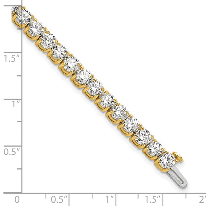 14k Yellow Gold 12 1/2 Ct. Lab Grown Diamond VS/SI+ G+ Tennis Bracelet